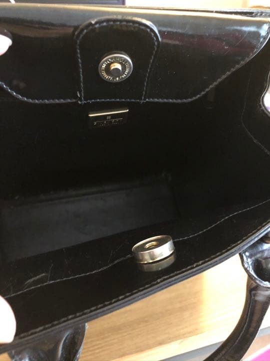 Givenchy Black Enamel Python-Pattern Mini Bag, St… - image 3