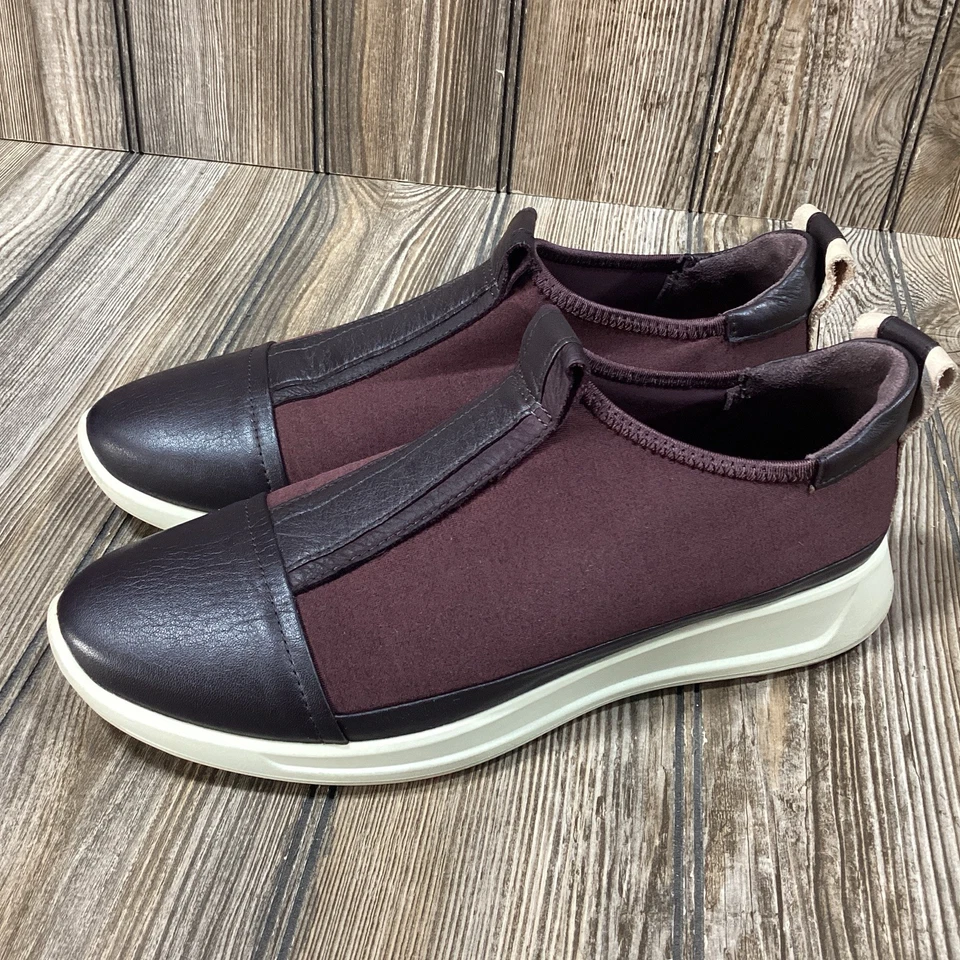 Zapatillas deportivas Ecco para mujer EU 38-7 Flexure Runner borgoña sin cordones informales ligeras cómodas Foto 3 de 4