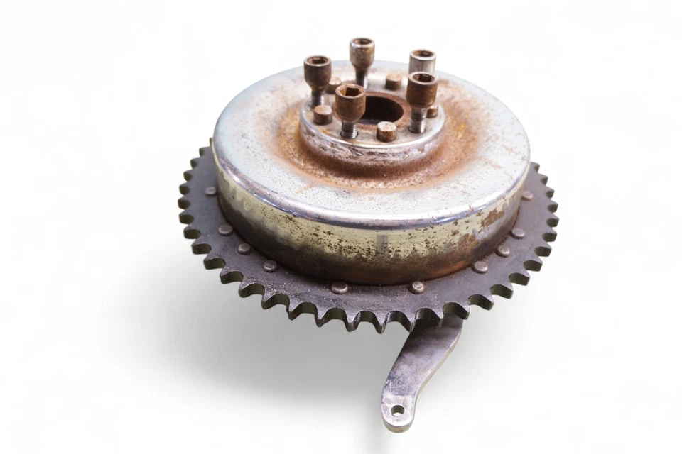 Harley Knucklehead Chopper El Panhead FLH rígido *2744A placa de tambor de freno trasero Foto 3 de 4