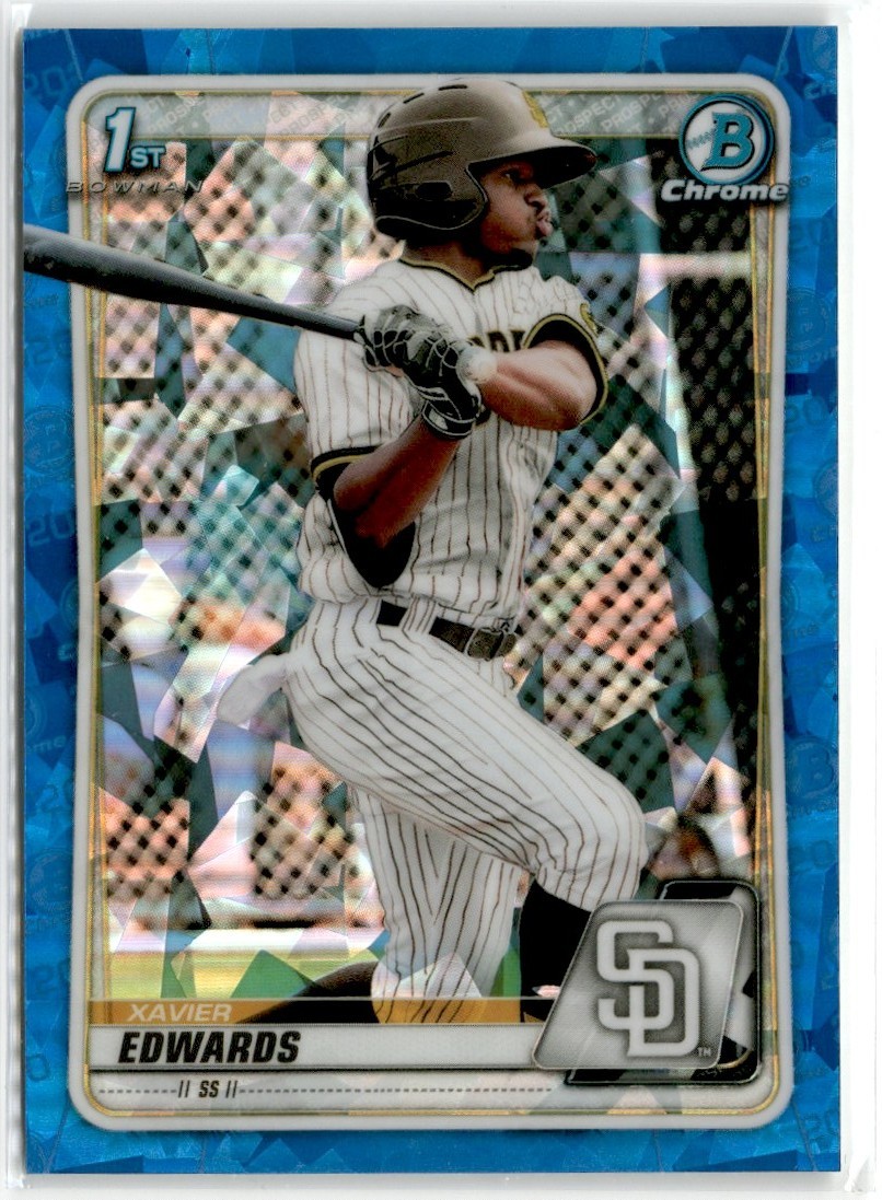 2020 BOWMAN CHROME SAPPHIRE XAVIER EDWARDS PADRES