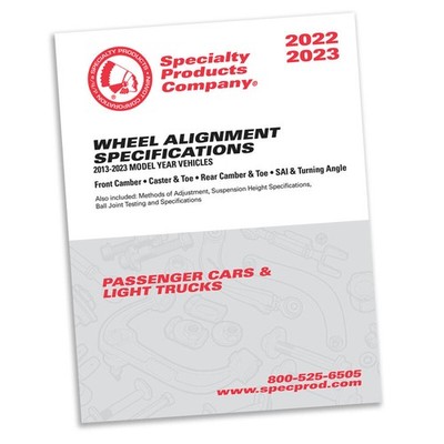 SPC Performance 2022 Edition Spec Book for 2013-2023 Vehicle Alignment Angles