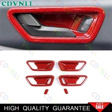 Tazón de puerta interior de fibra de carbono rojo para Ford Bronco Sport 21-2026