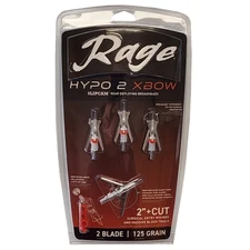 Rage The Hypo 2 Crossbow 2" Expandable Blades - 125 Grain - 4 Pack
