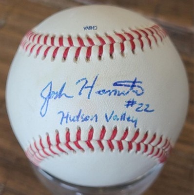 JOSH HAMILTON SIGNED NY PENN LEAGUE BASEBALL 1999 PRE ROOKIE HUDSON VALLEY PSA