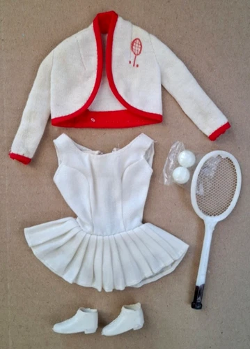 Vintage Barbie Clone _ Orig. British Crown Tennis Set 1960's _ HTF