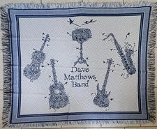 Dave Matthews Band Tapestry Throw Blanket Flower Humming Birds Instruments 2009