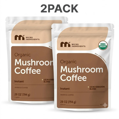 2Pk Micro Ingredients Organic Mushroom Coffee Arabica 10 Blend Superfood 56oz