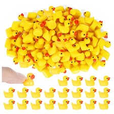 Mini Enten Harz Gelb - 42 Stück dekorative Miniaturfiguren für Garten