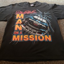 Dale Earnhardt NASCAR Vtg 90s AOP All Over Print Man On A Mission T Shirt Sz XL