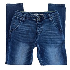 Boys Cat Jack Denim Jeans Size 10 Skinny Total Flex Stretch Drawstring EUC