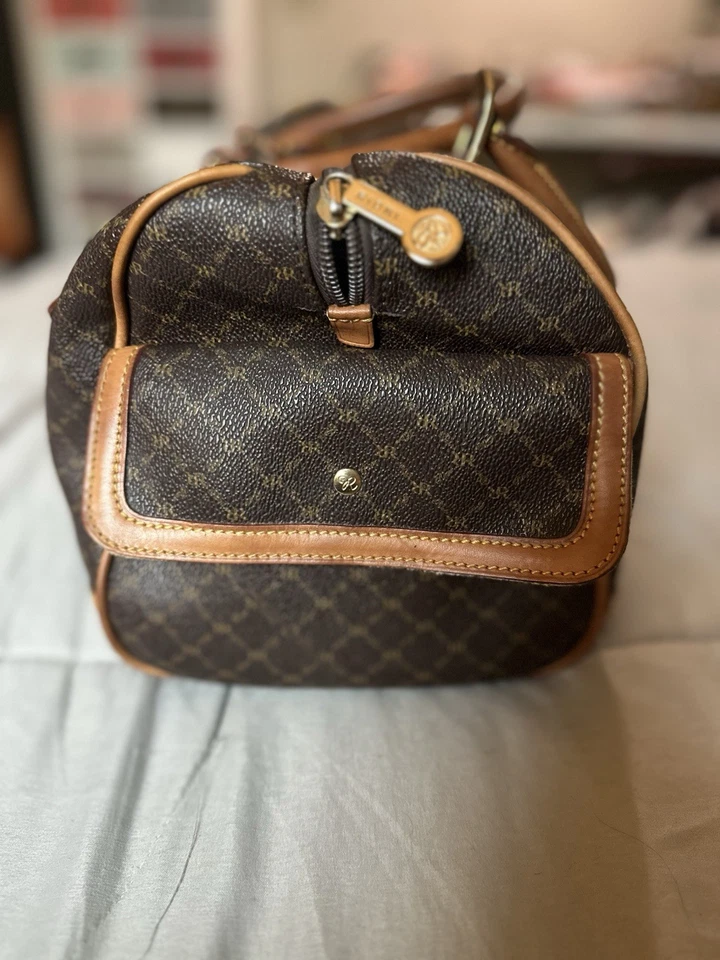 Rioni Signature Brown ST-20015 Bowler Large Boston Bag Excellent Condition - Image 3 of 4