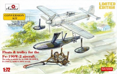 Floats & trolley for Fw-190W-2 fighter / 1:72 - Amodel -NA72008