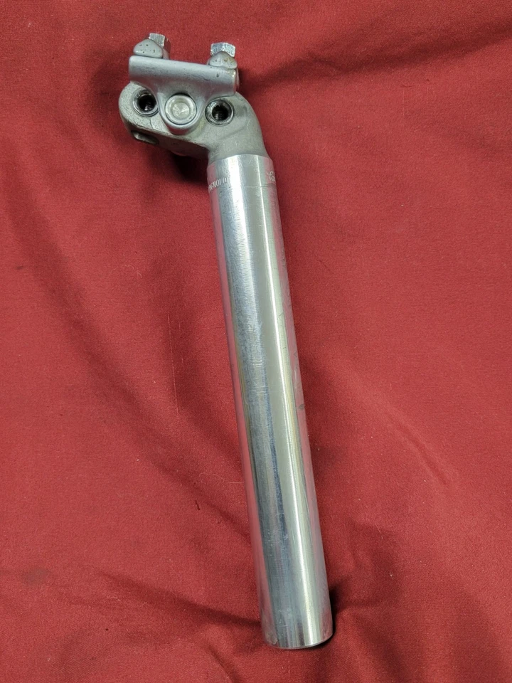 Tija de sillín vintage de principios de 1970 Campagnolo #1044 Nuovo Record 2 pernos 27,0 mm Foto 4 de 4