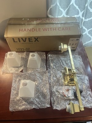 Livex Lighting 1033-02 Mission Bathroom Vanity Light Polished Brass *READ*