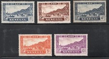 Senegal 1935 SG 139 to 144 MH Faidherbe Bridge, Dakar