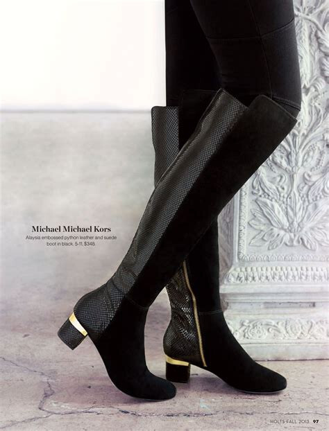 Leather Michael Kors Suede Over The Knee Boots Michael Kors Over
