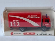 Wiking MAN TGL Koffer "Berliner Feuerwehr" Interschutz Leipzig 2010