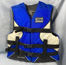 Life Vest, Child, Slippery, Blue, White,  Black, Weight Size: 50 to 90 pounds