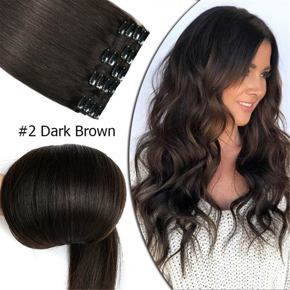 8 Шт 160 г очень толстый зажим в 100% реальный человеческих волос расширение полная голова смесь цвета - Изображение 4 из 4