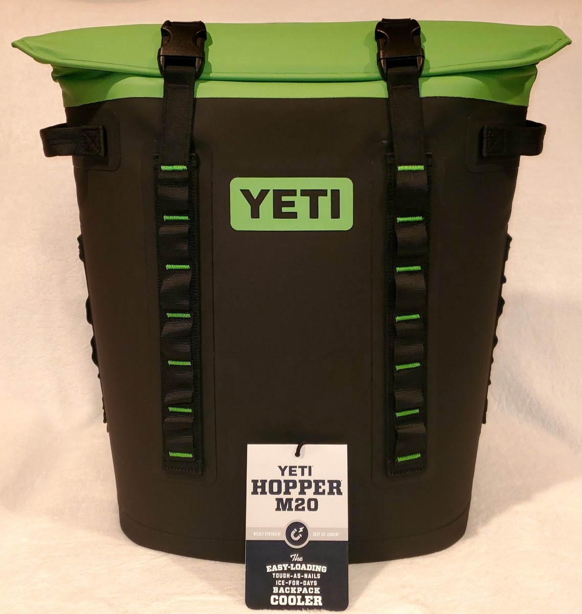 NEW* YETI Hopper M20 Backpack Cooler: Black + Canopy Green *HTF