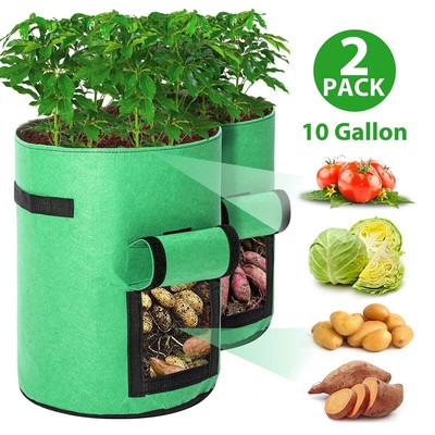 2PCS Tvird Grow Bags - Reusable Planter Pots for Veggies, Fruits & Flowers