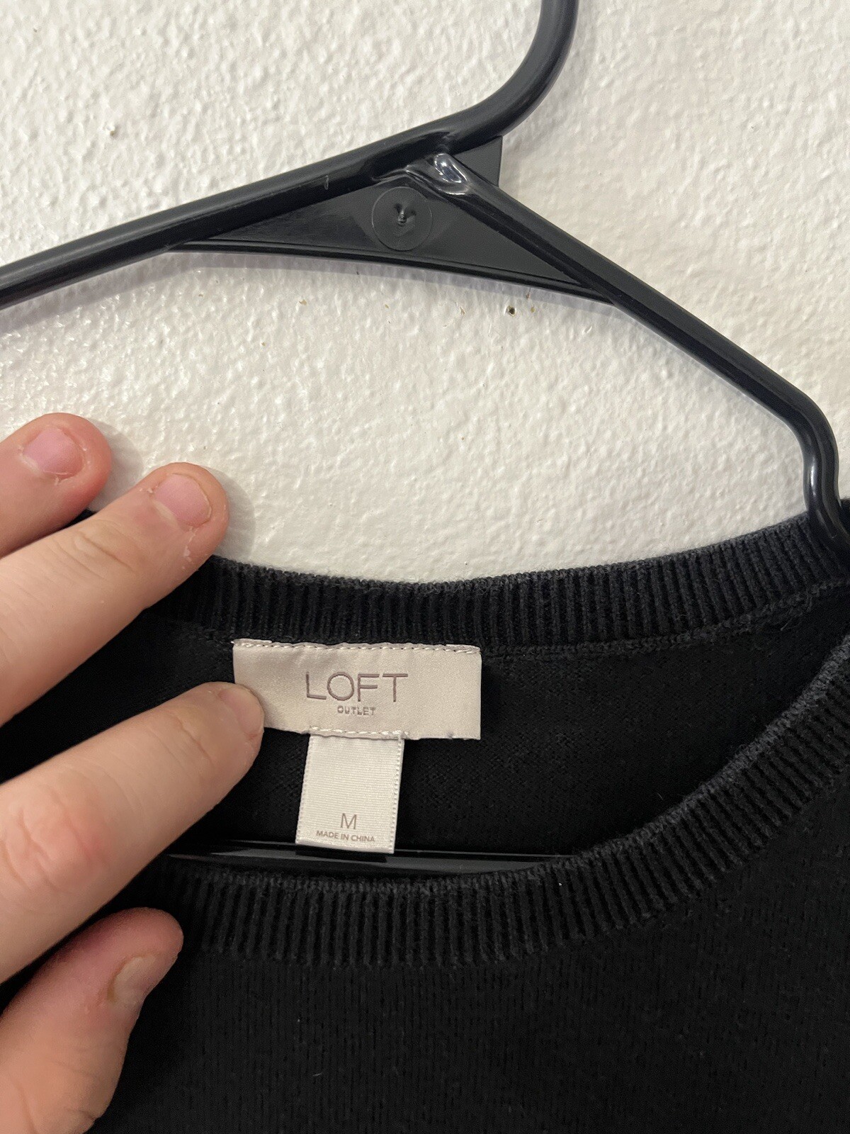 Loft Solid Black Shoulder Button Sweater Womens S… - image 2