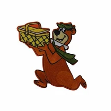 Yogi Bear Character Figure 3" Tall Embroidered Iron on Patch