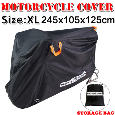 NEVERLAND XL 210D Motorrad Abdeckung Abdeckplane Motorradgarage UV Staubdicht