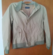 000 Men's Vintage Aero King Medium Zip Front Jacket Tan Beige