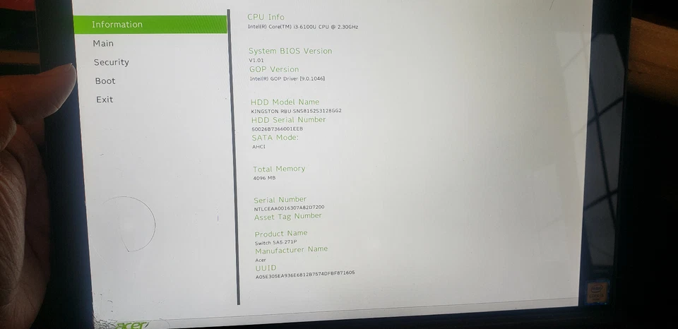 Acer Switch Alpha 12 SA5-271P; i3-6100U 2.3 G; 4GRAM; 128 Gb SSD - Image 3 of 3