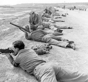 WWII B&W Photo US Marine Raider Rifle Training M1 Garand USMC WW2 /1293 |  eBay
