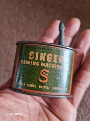 Weihnachts besondere alte Vintage Singer Nähmaschine Öl Werbeartikel
