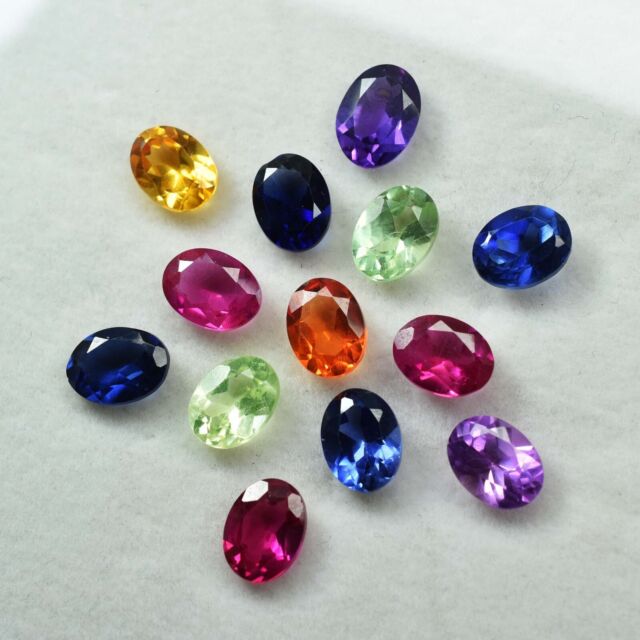 12 Pcs 7x5 MM Natural Sapphire Mix Color CERTIFIED Oval Lot Gemstone