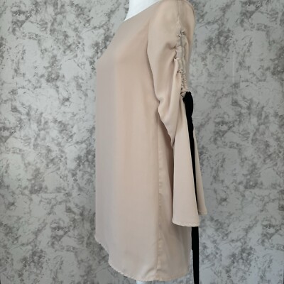 LULUS Cherish Beige Long Sleeve Shift Dress Size XS | eBay