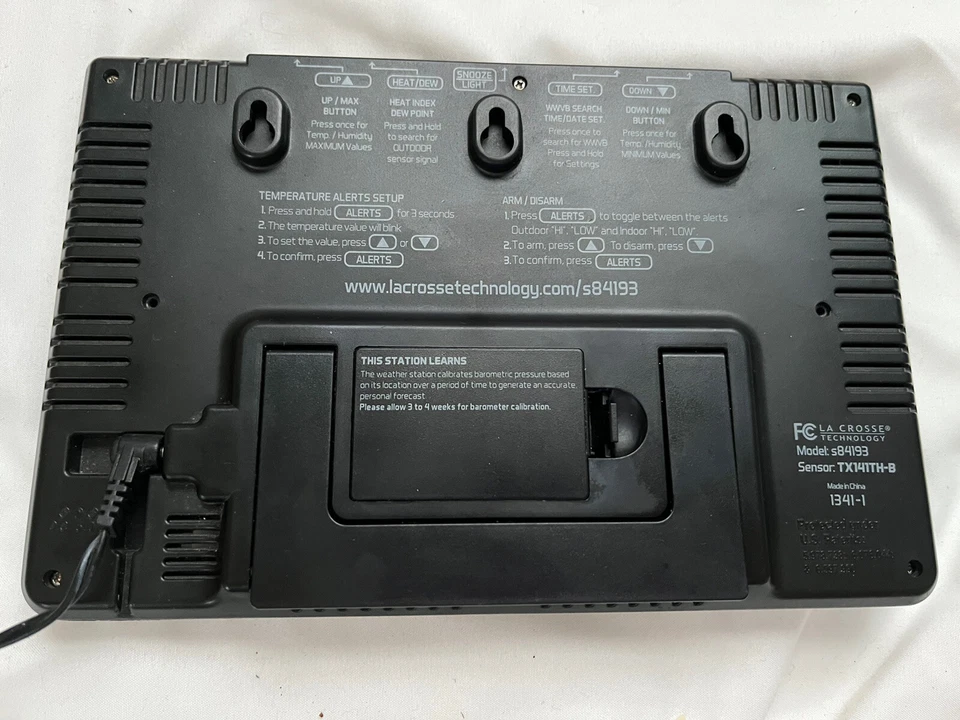 LA Crosse Technology Wireless Color Weather Station S84193 Monitor - Image 3 of 4