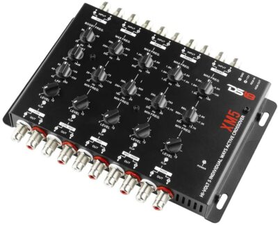DS18 XM5 High 5-Way 8 Volt Active RCA Crossover Bass Boost Car Stereo Amp Xover
