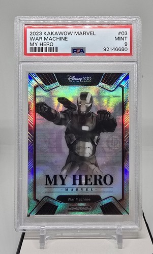 2023 Kakawow Marvel Phantom Disney 100 War Machine My Hero /155 PSA 9