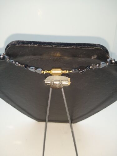 Hematite Beaded Necklace Hearts Stars Round Beads 18 Long Magnetic & Screw Latch - Picture 2 of 2