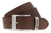 Mustang Classic Leather Belt W85 GüRtel Mid Brown Braun Neu