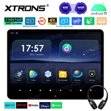 14" Car Headrest Monitor Back Seat TouchScreen USB Wifi BT Android 11 +Headphone