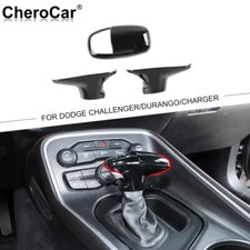 3xGear Shift Knob Decor Cover Trim Bezels for Dodge Challenger 15+/Durango 18+