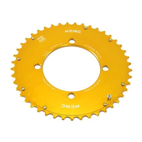 KCNC CNC 7075 Alloy Chainring Set 45-30T, BCD 104-64mm, Gold - Image 2 of 4
