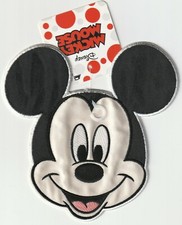Disney Mickey Mouse Large Iron On Applique, New with tag FAST FREE SHIPPING 