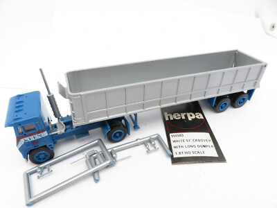 334HO /08 - Herpa H0 955502  - White 51' Cabover KEEN blau Sattelzug - top
