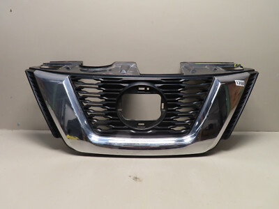 Front Upper Bumper Grille For 2017-2020 Nissan Rogue - Black/Silver, Part #623106FL0B 10 thumbnail image