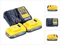 Dewalt Dcb 1104 E2 Starter Set 12 V / 18 V 2X Powerstack 1,7 Ah + Dcb 1104 Lader