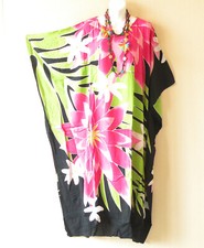 KG42 Floral Batik Women Batwing VNeck Kaftan Dolman Women Abaya Dress Up to 7X