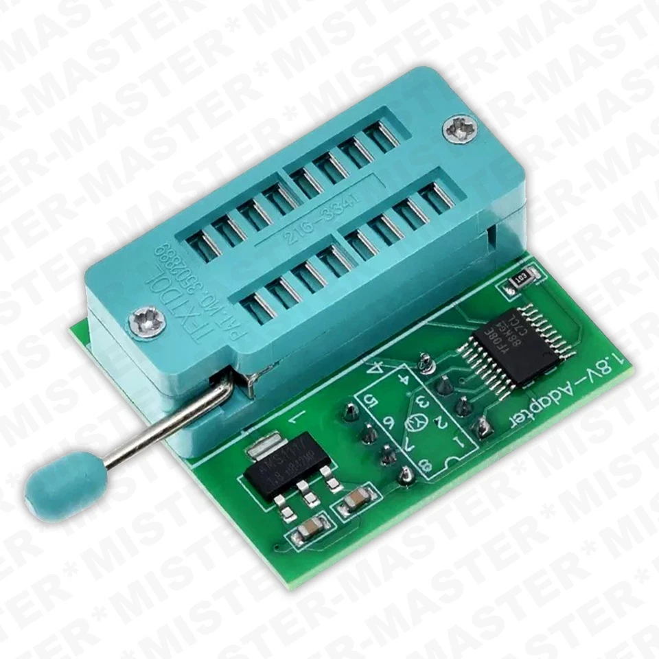 ADATTATORE 1.8V PER PROGRAMMATORE  CH341A TL866CS TL866A EZP2010 DIP-8 W25 M25 - Immagine 2 di 4