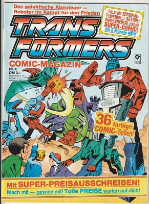   TRANSFORMERS COMIC-MAGAZIN #4, Condor Verlag/Hasbro 1989 COMICHEFT Z2