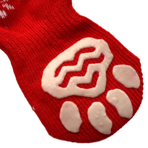 Hundesocken - Rentier Design Winter Hundesocken - 4 Stück - RichPaw - rutschfest S bis XL - Bild 3 von 4
